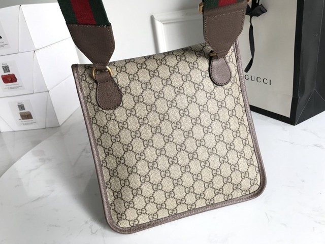 Gucci專櫃款男包 598604 古馳20年秋冬新款男包 帆布GG織花斜挎胸包  gqy3763